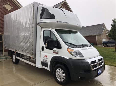 Drop step bumper with pull out 12ft steel ramp and Automatic Transmission; with cruise control, tilt ; AC; AMFM; Automatic windows and locks; and Slats in box to tie down cargo. . Ram promaster box truck for sale